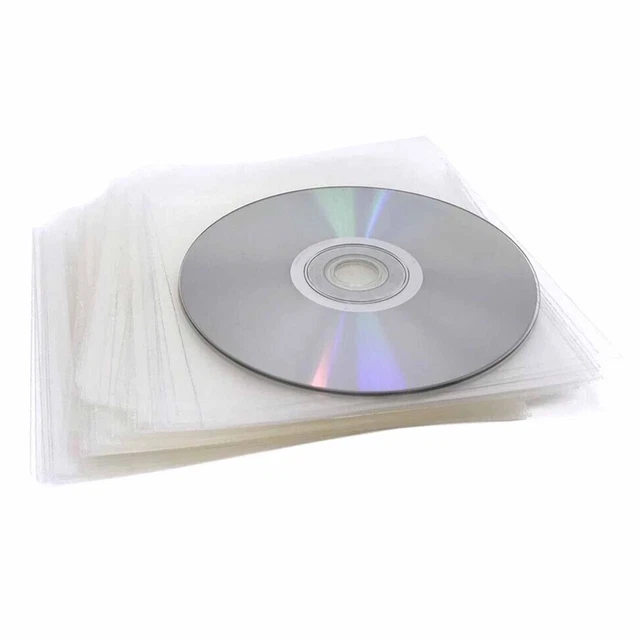 100 X SACHETS DVD CD Trasparents Avec Visière De Fermoir Enveloppes ...