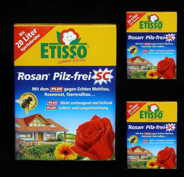 3x Etisso Rosan Pilz-frei SC 50ml Pilzbekämpfung Pflanzenschutz wie Bayer Baymat