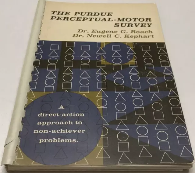 Libro de bolsillo vintage 1966 The Purdue Perceptual-Motor Survey de Roach & Kephart