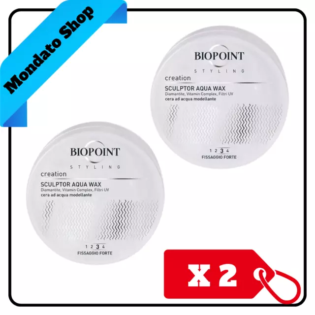 Biopoint Sculptor Aqua Wax Styling 100 Ml Vaso ( X 2 )