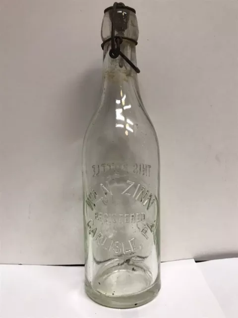 1890-1900 Carlisle PA Wm. N Zinn Blob top bottle