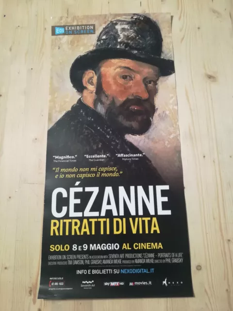 CEZANNE RITRATTI DI VITA Locandina Cinema 33x70 Poster Originale Arte Film