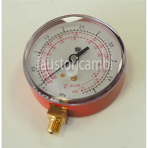 Manometer Ø 80 High Pressure Class 1 1/8 "Npt -1/35 Gas R410A Conditioning
