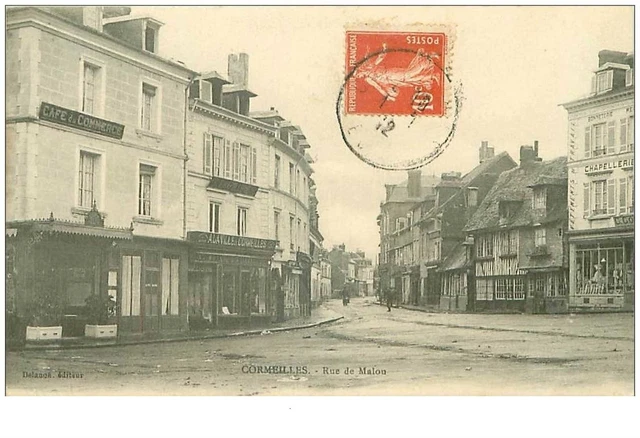 27.CORMEILLES.n°16664.RUE DE MALOU.CAFE DU COMMERCE.A LA VILLE DE CORMEILLES.C