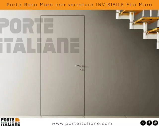 Puerta Satén Pared Con Cerradura Invisible Alambre de Pared