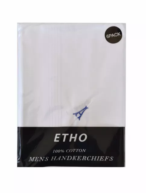 Herren 4-7er-Pack weiße Baumwolle Taschentücher personalisierter Anfangsbuchstabe monogrammiert 3