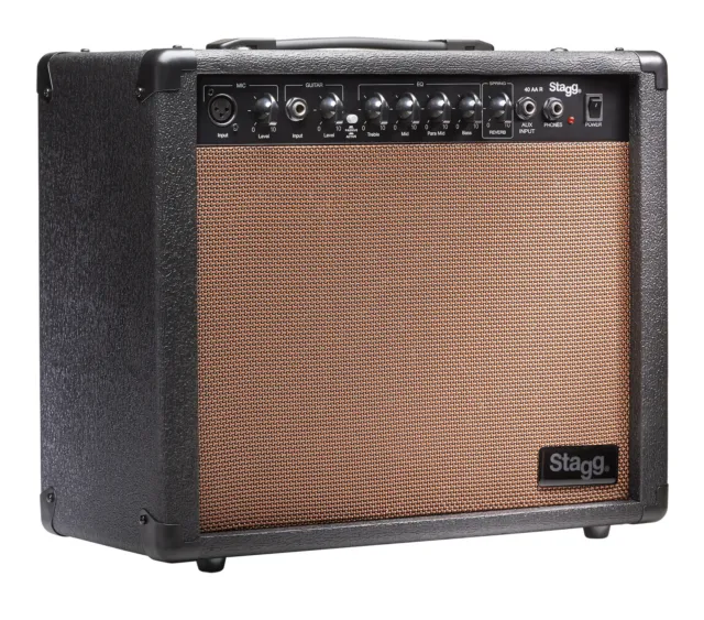 40 W RMS Amplificateur de Guitare Acoustique, Federhall, De Stagg