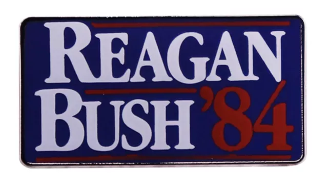 Ronald Reagan George Bush President Presidential Campaign '84 1984 Sign Pin