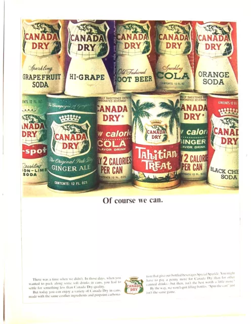 Canada Dry Vintage Soda Pop ad Of course we can.