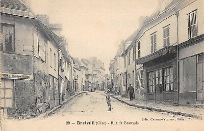 Cpa 60 Breteuil Rue De Beauvais