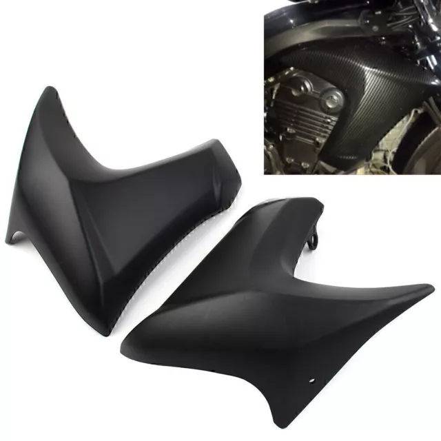 Matte Black ABS Radiator Cap Fairing Compression Plate For Kawasaki ER6N 2012-16