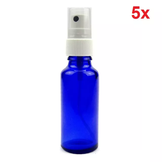 Sala Blauglasflasche DIN 18 Pumpzerstäuber Apothekerflasche 5 x 30 ml