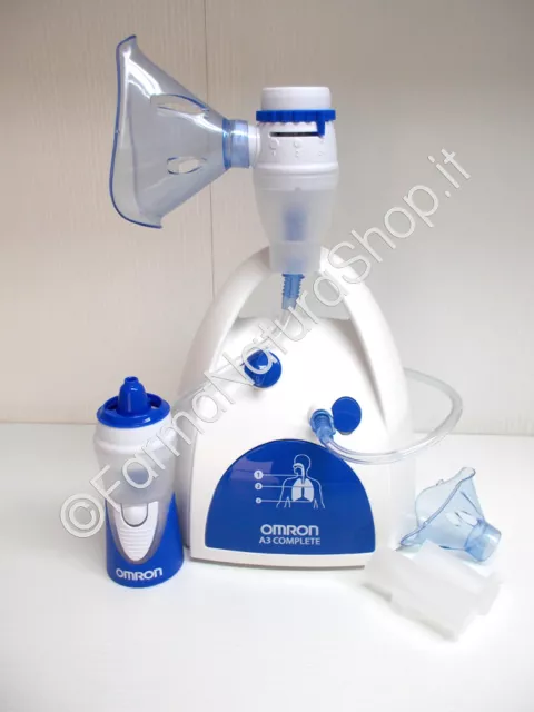 OMRON A3 Complete Nebulizzatore Aerosol a Pistone con Doccia Nasale 3