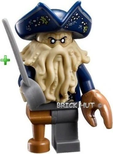LEGO PIRATES OF The Caribbean Davy Jones Figure Free Sword