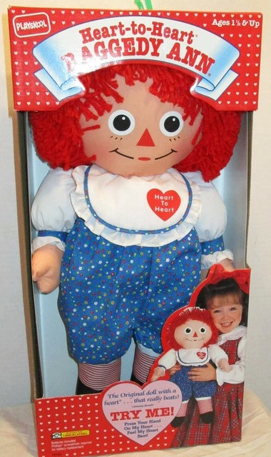 NEW 1992 Playskool Raggedy Ann Doll Heart to Heart signed by Kim Gruelle 94