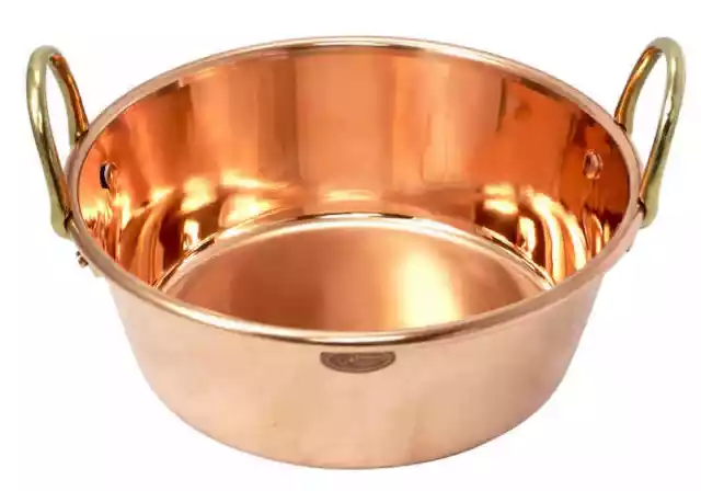 CopperGarden® 9,5 Liter Marmeladentopf aus Kupfer 32cm Kupfertopf Rührtopf Gelee