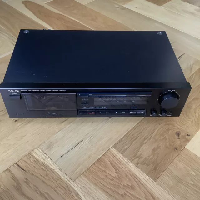 Denon DRM-500 Stereo Cassette Deck Separate HX Pro Dolby B & C - Plays Fast