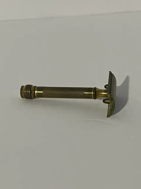 Vintage Gold 1930’s Gillette Open Comb Razor 2