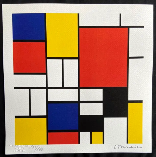 Piet Mondrian Lithographie 180ex ( Theo Van Doesburg Franz Marc Max Ernst )