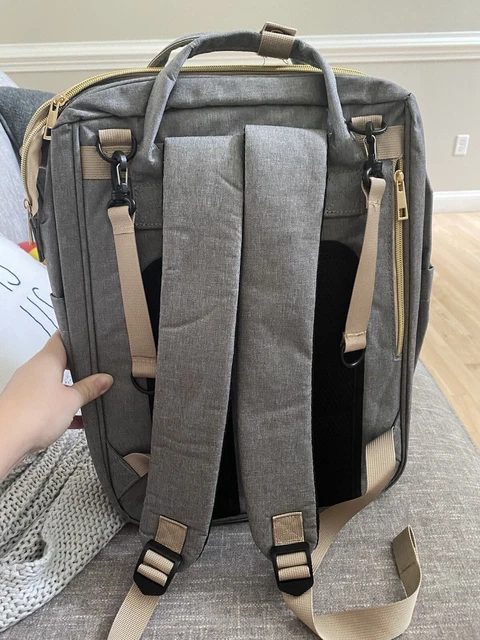 Baby Diaper Bag Backpack with Bassinet Changing Station Gray 8