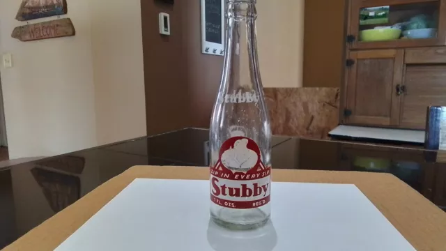 Stubby Soda Bottle 7 FL OZ # 7949C Vintage Advertising Pop Bottle