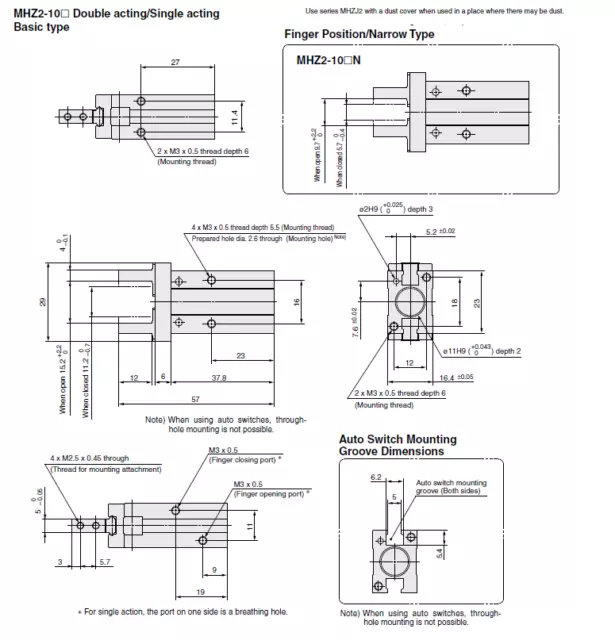 Grippe parallèle pneumatique 2 doigts pince pneumatique 10 mm 16 mm 25 mm 32 mm 40 mm 3