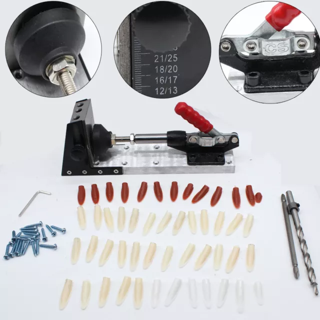 Woodworking Carpentry Tool Screw Plug Set Pocket Hole Jig Drill Guide System Kit