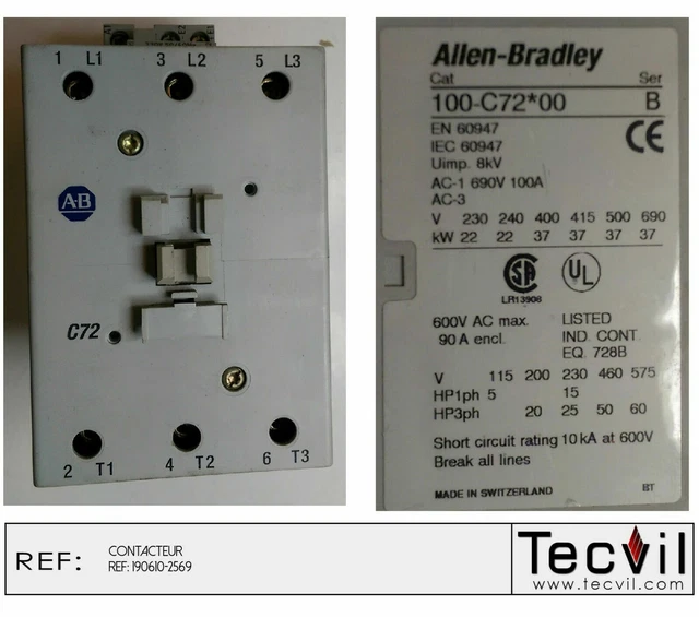 Allen Bradley 100-C72 00 B Contacteur