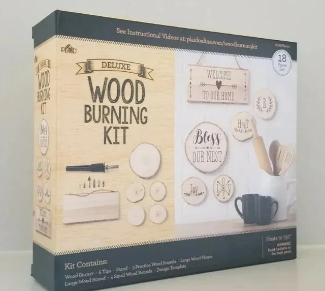 Kit de combustión de madera de lujo de 23 piezas TODO LO QUE NECESITAS a cuadros NUEVO ENVÍO RÁPIDO 🙂