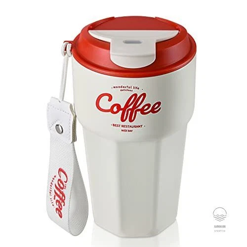 16 Oz Vacuum Sealed Steel Thermos Insulated Coffee Cup Travel Mug Spill Proof