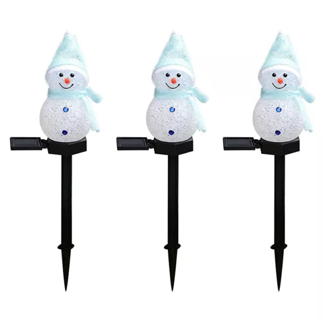 3X Schneemann Solar Lichter Weihnachten Solar Betriebene LED Schneemann Lic9000