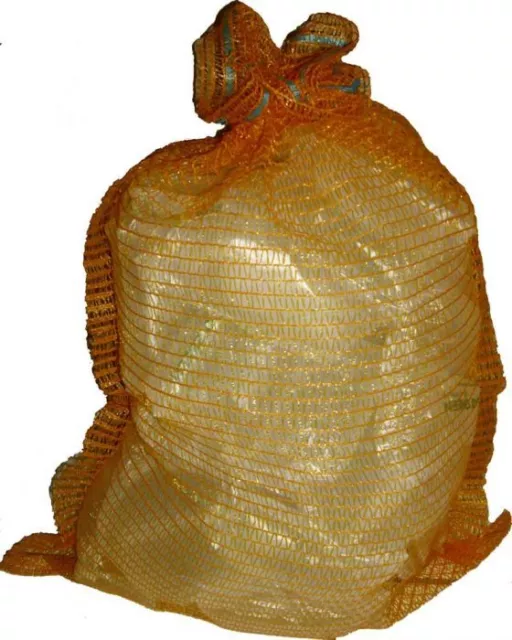 10 Stück Kartoffelsack Raschelsäcke 320 x 480 mm goldgelb 5 kg Zugband reissfest