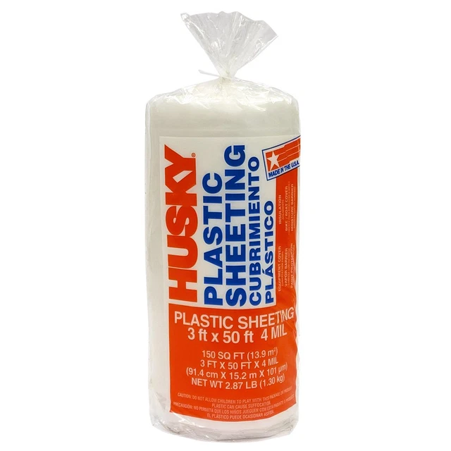 4 Mil 3X50 Clear Plastic Sheeting