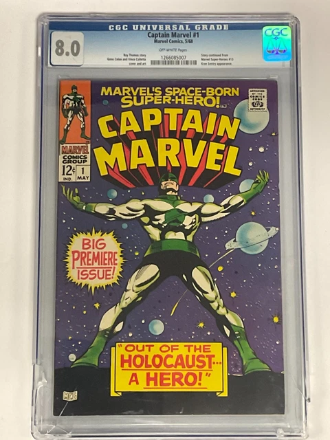 Captain Marvel #1 1968 CGC 8.0 Off White Pages