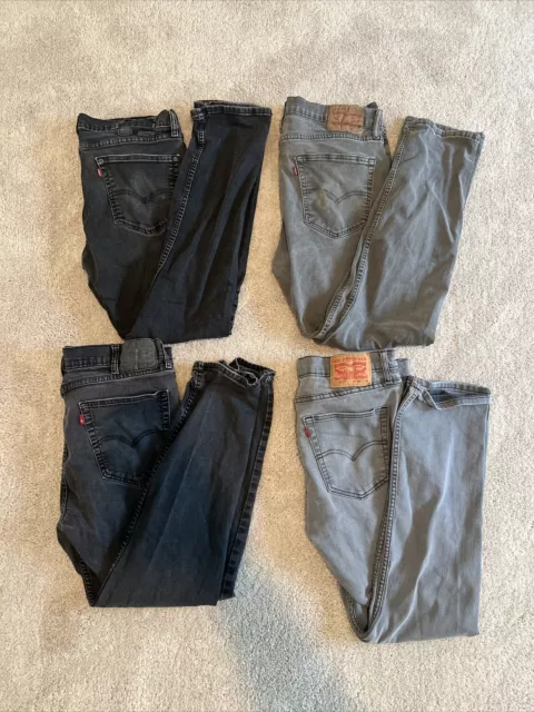 Lot of x4 Levi's Men's 511 512 Slim Fit Jeans sz 36x32 38x32