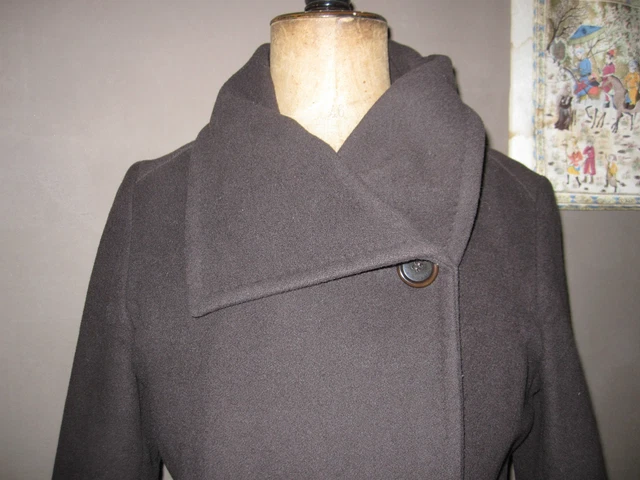 Manteau Caban Noir Pablo Gérard Darel Taille 38 - Laine Vierge Court Pour Femme
