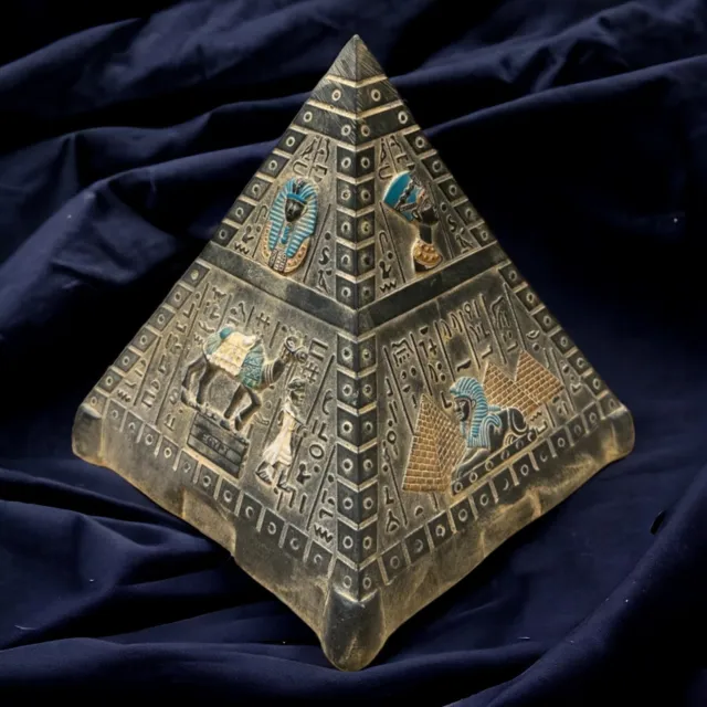 King Khufu's Pyramid Statue Ancient Egyptian Antiquities Mythology BC Stone 17cm