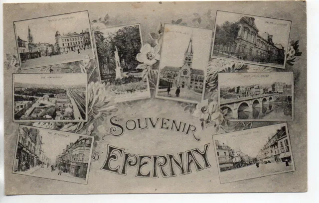 EPERNAY - Marne - CPA 51 - Souvenir Card - Multi View Cards No. 13