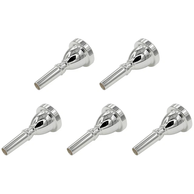 5X Mouth Holding Mouthpiece TUBA Mouthpiece Silver Plated Bass Mouthpiece K4W4