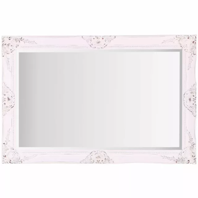 Select Mirrors Haywood Rectangle Wall Mirror ( 60cm x 90cm, Vintage White )