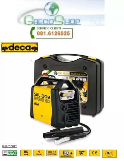 Saldatrice INVERTER ad elettrodo 80 Amp con valigetta e accessori Deca - SIL 208