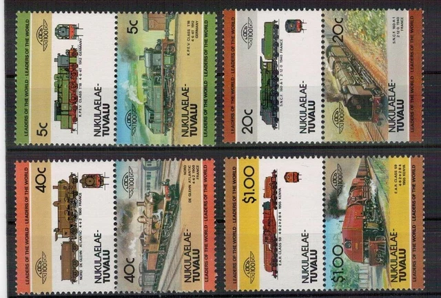 Tuvalu Nukulaelae: Nr. 17-24 ** postfrisch / Lokomotiven 1984