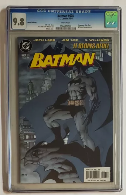 DC Comics - CGC 9.8 Batman #608 2nd Print - 1st of Hush Storyline - Lee & Loeb