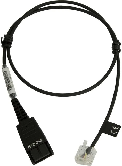 Jabra Anschlusskabel | QD zu RJ45 | Schwarz | 8800-00-94