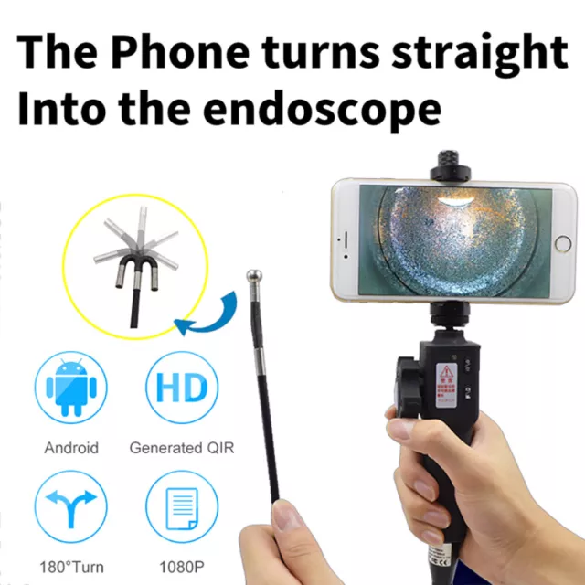 φ8.5mm 1M USB Flexible Borescope 1080P Video Articulating Endoscope for iPhone
