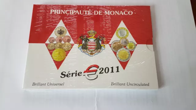 Monaco Coffret officiel 9 pièces BU 2011 Mariage Princier Neuf et Scellé