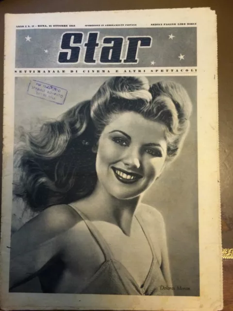 STAR rara rivista di cinema- n° 11 del 1944 GINGER ROGERS  23/12/14