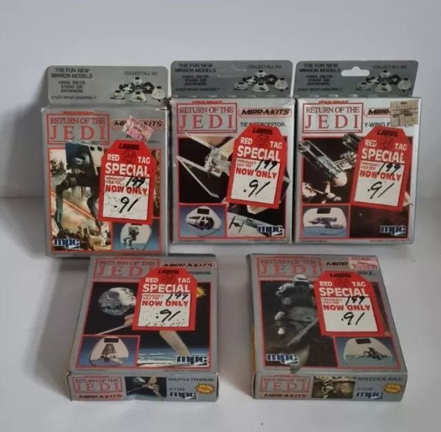 5 X De colección Star Wars ROTJ AT-ST, Speeder, Y-Wing, CORBATA, Tydirium MIRR-A-KITS