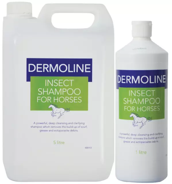 Dermoline Insect Horse Shampoo Powerful Deep Cleansing Scurf Grease Body Wash