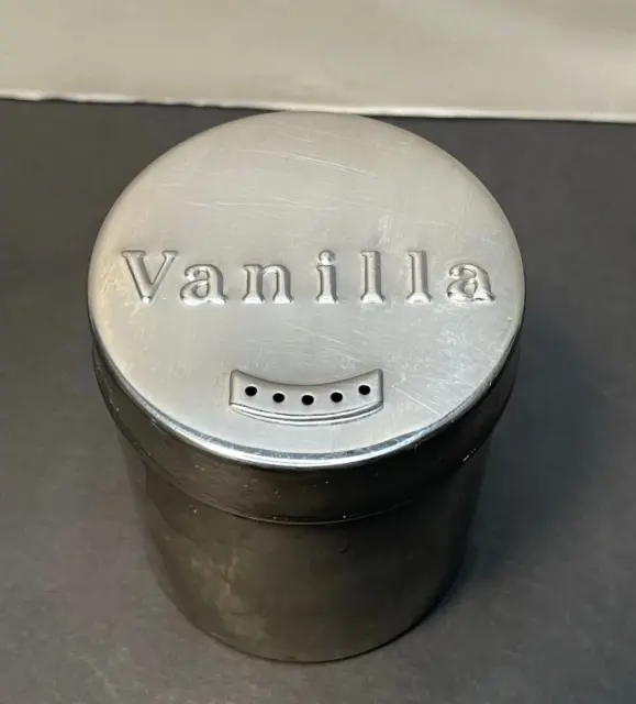 Vanilla 6 oz stainless steel shaker Table Craft kitchen table spices 1997